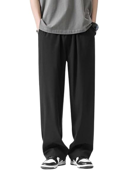 SnatchStyle You Forever men's relaxed fit high waist track pants with pockets, ideal for sporty and casual looks.