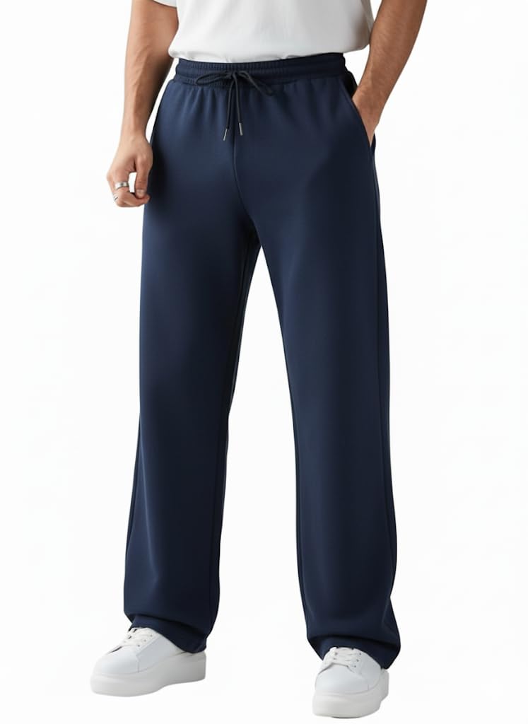 Men's oversized cotton track pants by SnatchStyle, casual baggy joggers with a relaxed fit for streetwear and gym wear.