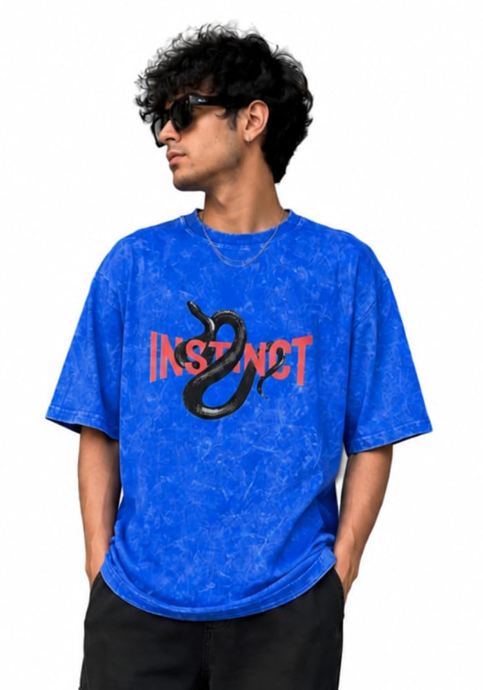 Black oversized unisex cotton T-shirt with drop shoulder design by SnatchStyle, featuring a dye-washed street look.