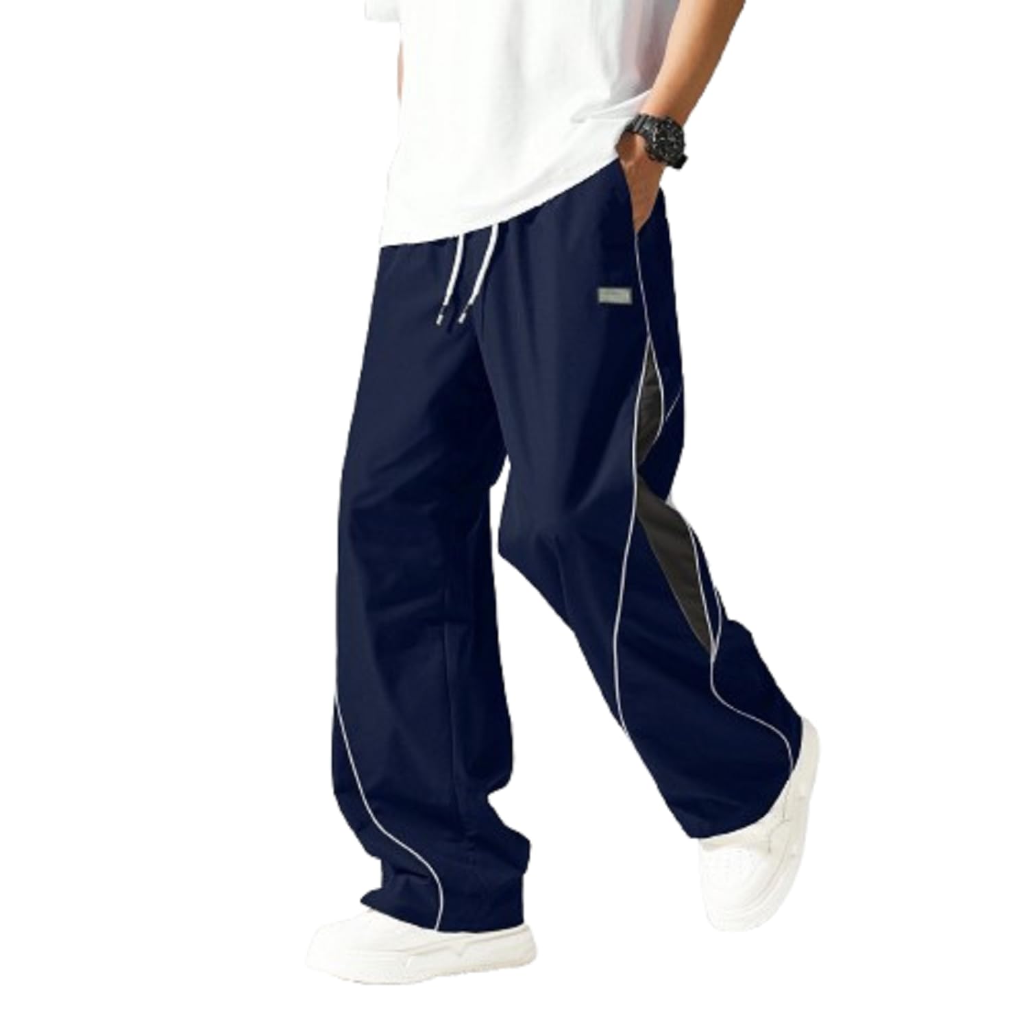 SnatchStyle Lymio men's track pant with stylish design, loose fit, and comfortable fabric, shown in a relaxed fit style.