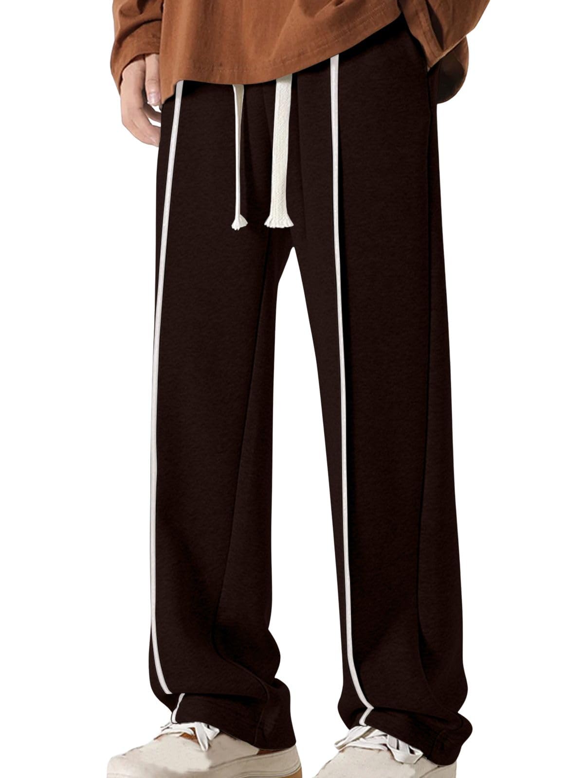 GreciiLooks men's loose mid-rise casual track pants by SnatchStyle, featuring sporty design and comfortable fit in plus sizes.