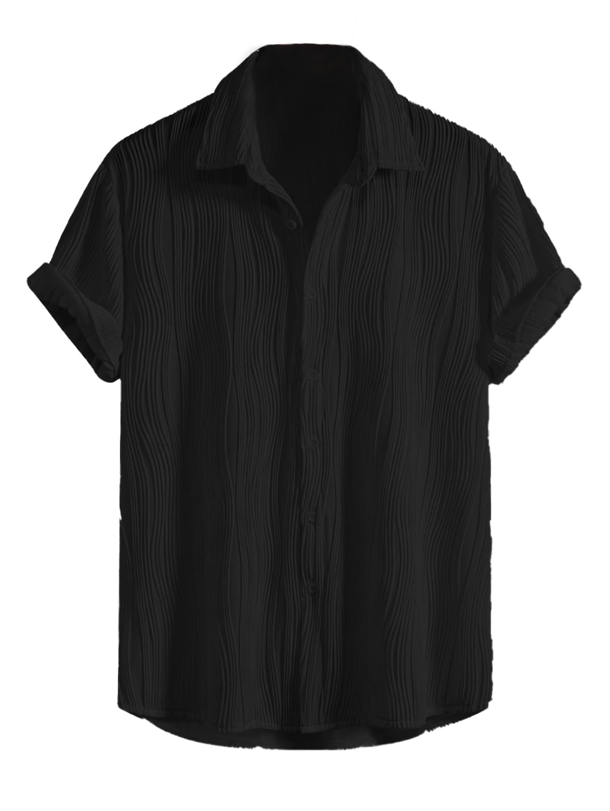 GreciiLooks men's cotton casual formal shirt by SnatchStyle in solid slim fit, featuring a textured fabric and regular fit design.