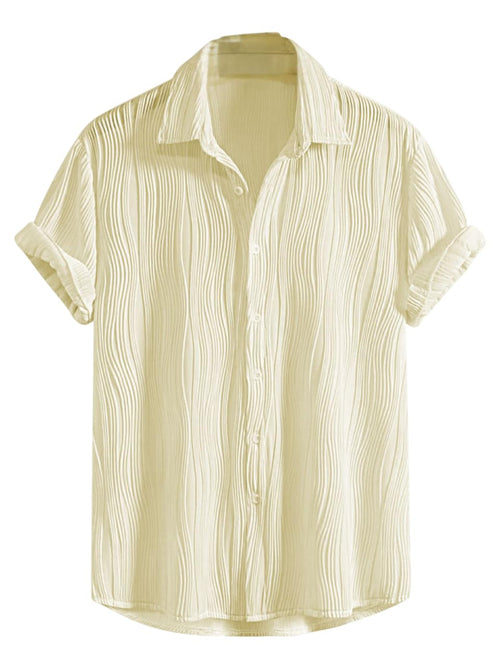 Men's cotton casual shirt by SnatchStyle featuring a solid slim fit design, suitable for formal or stylish everyday wear.
