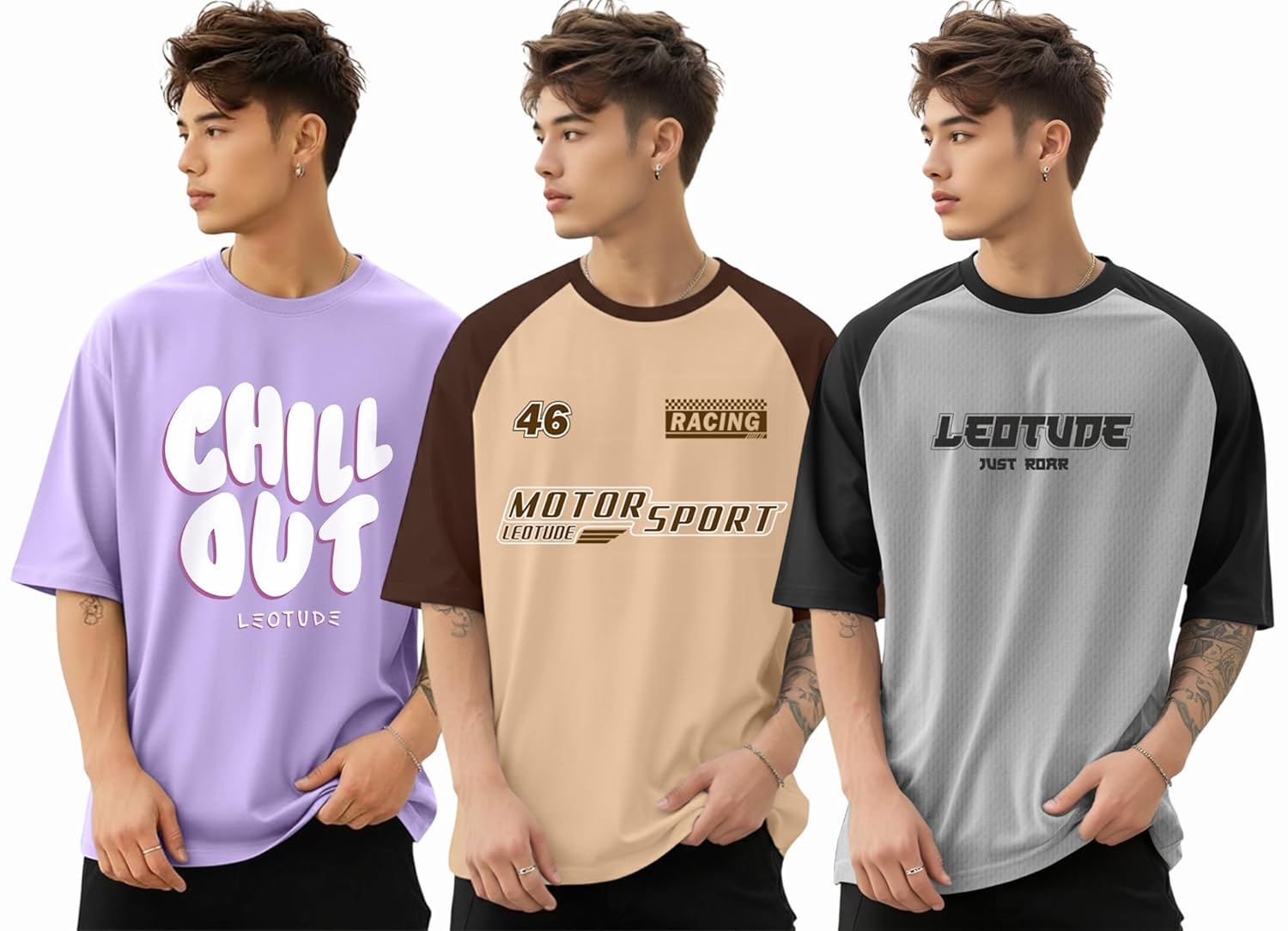 Men's colorful polycotton T-shirt by SnatchStyle, regular fit, round neck, half sleeves, oversized style for a stylish look.